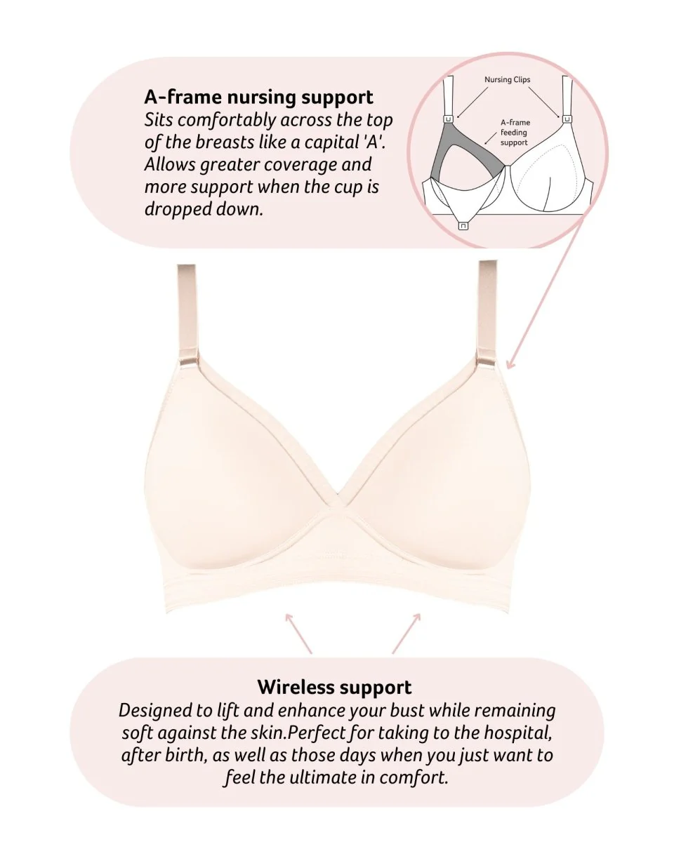 Ambition T-Shirt Nursing Bra - Shell - Image 4