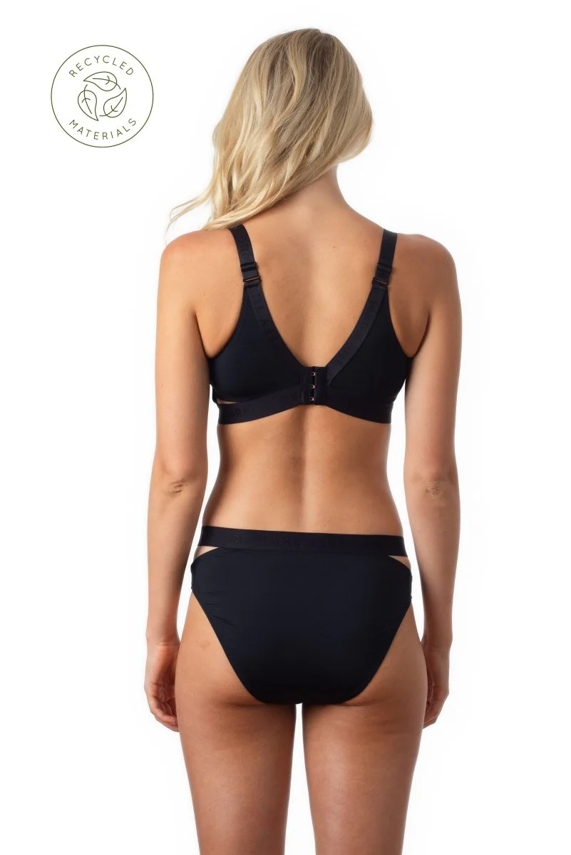 Defy Crop Black Nursing Bra - Wirefree - Image 4