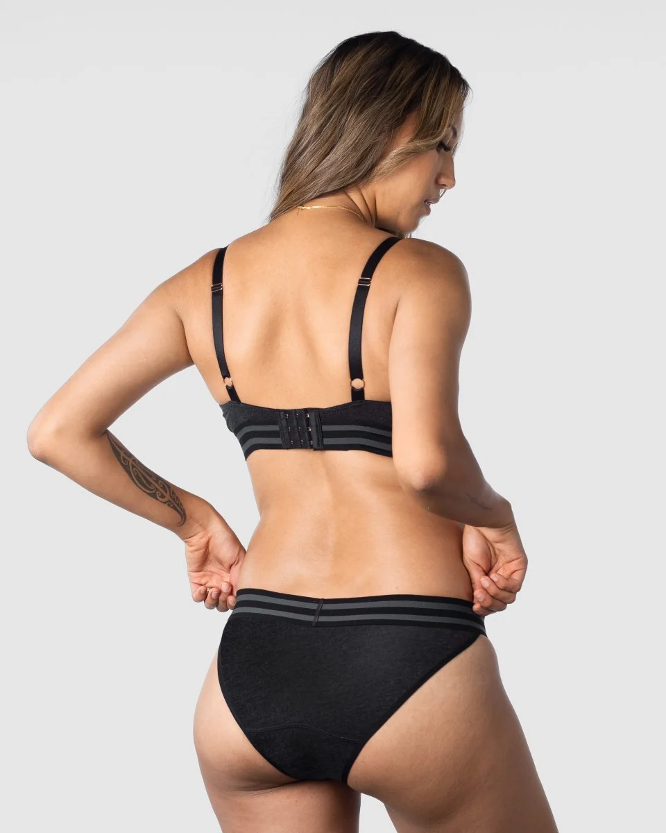 Elevate Cotton Black Multifit Nursing Bra - Wirefree - Image 4