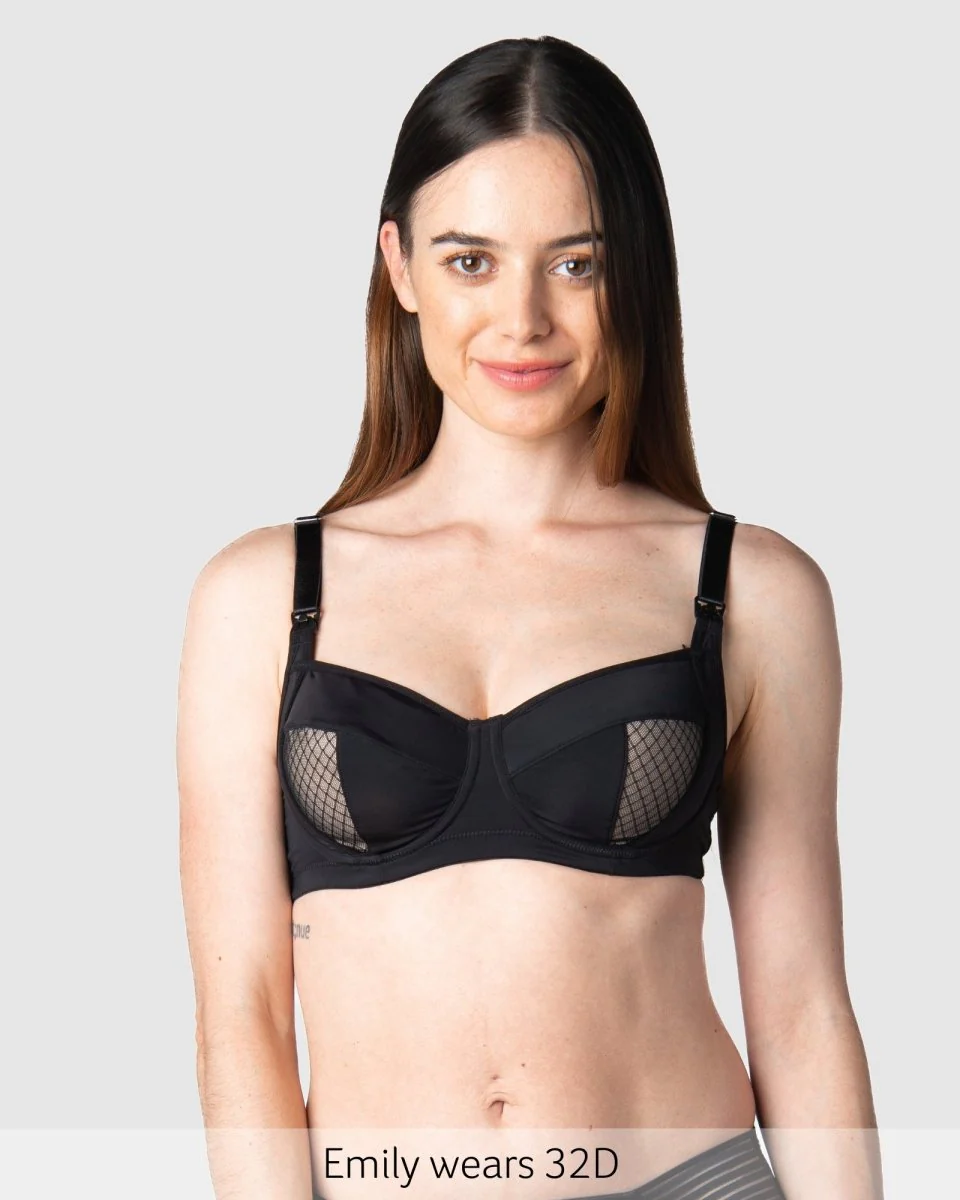 Enlighten Balconette Nursing Bra - Black - Image 3