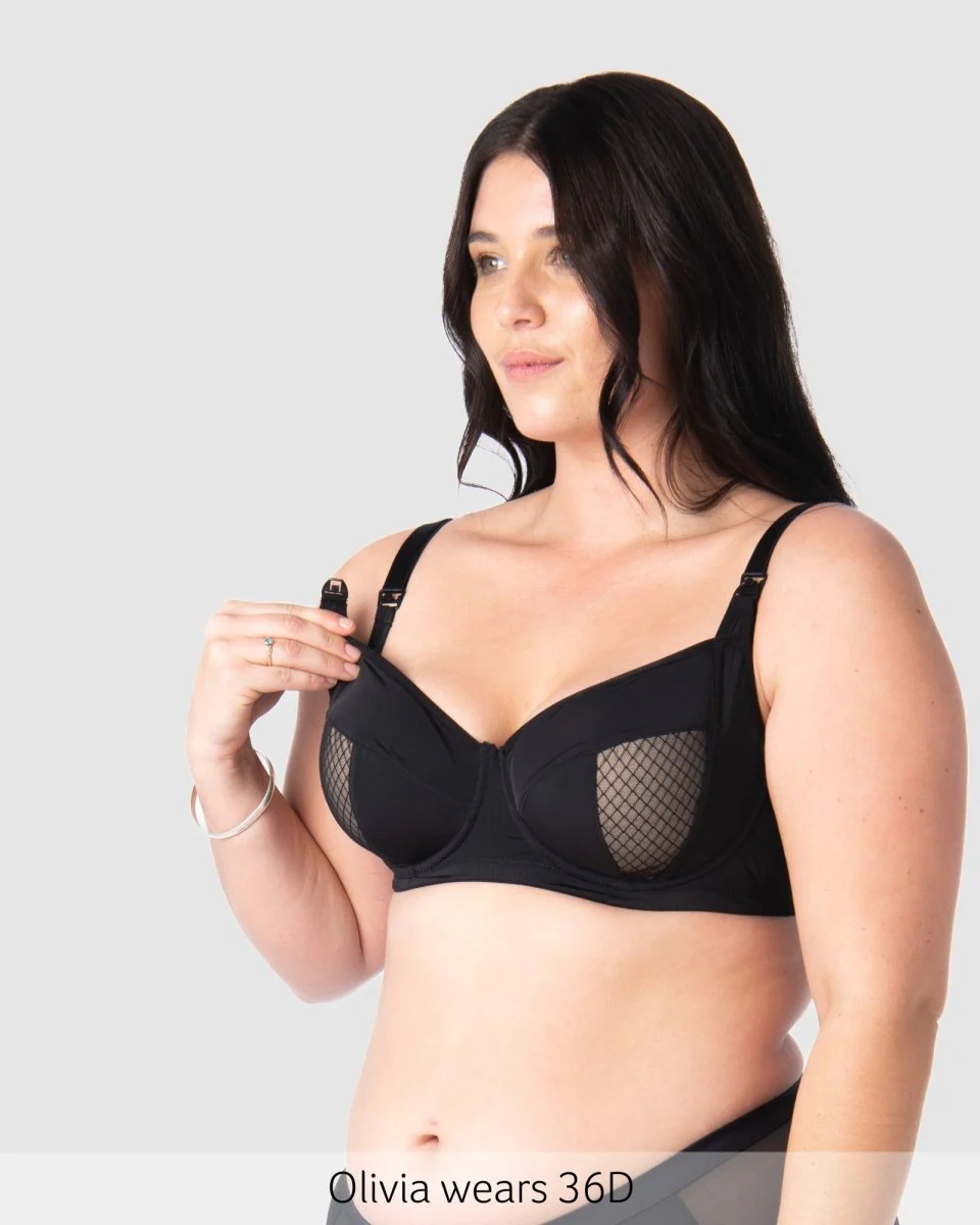Enlighten Balconette Nursing Bra - Black - Image 5