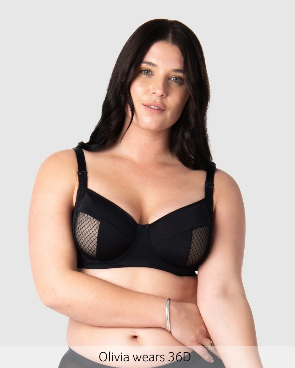 Enlighten Balconette Nursing Bra - Black - Image 8