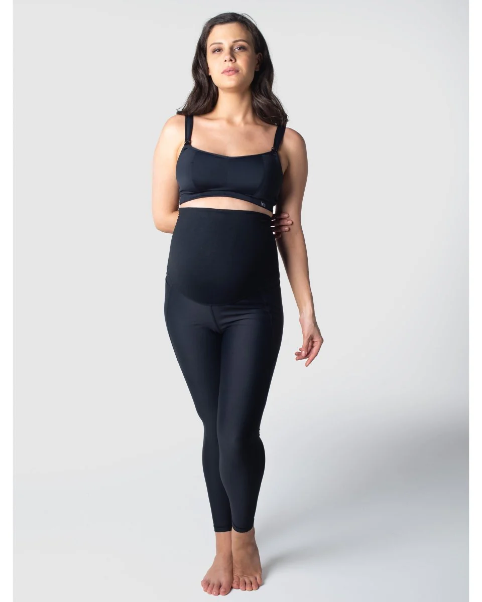 Focus Black Maternity Sports Leggings - Image 4