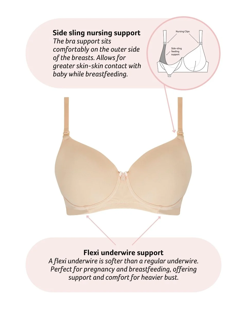 Forever Yours T-Shirt Nursing Bra - Frappe - Image 5