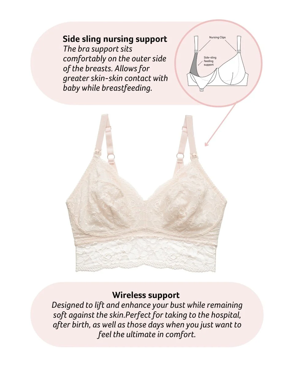 Heroine Multifit Nursing Bralette - Shell - Image 5