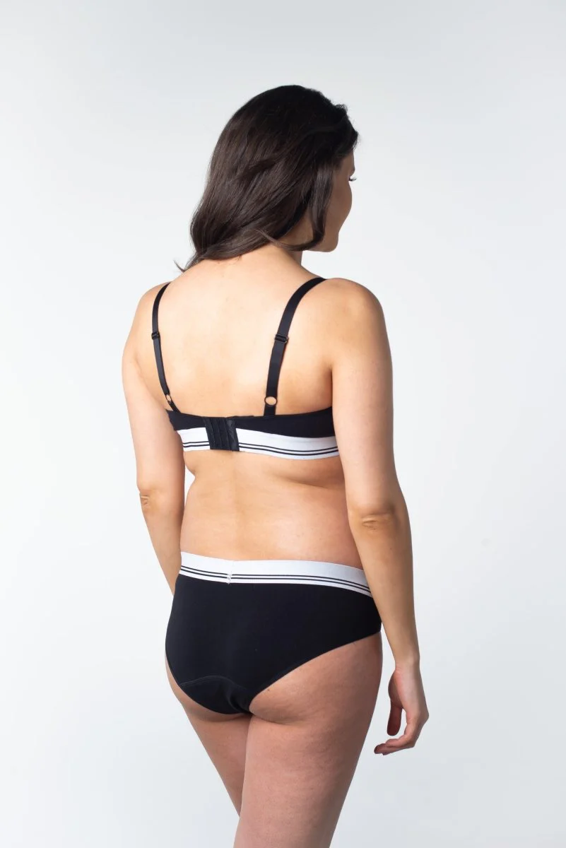 Icon Cotton Light Leakproof Bikini Brief - Black - Image 3