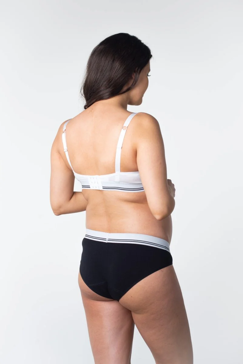 Icon Cotton T-shirt Nursing Bra - White - Image 4