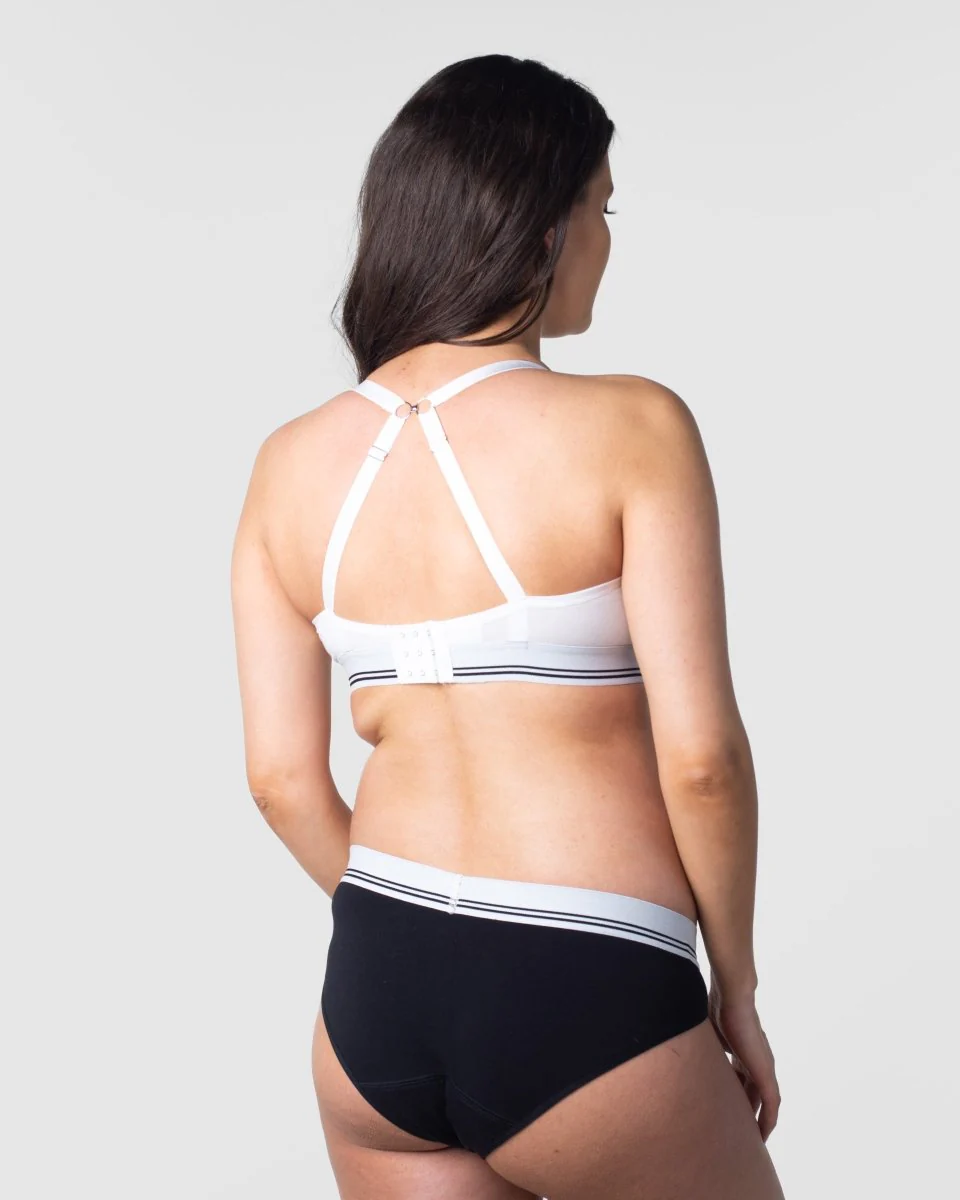 Icon Cotton T-shirt Nursing Bra - White - Image 5