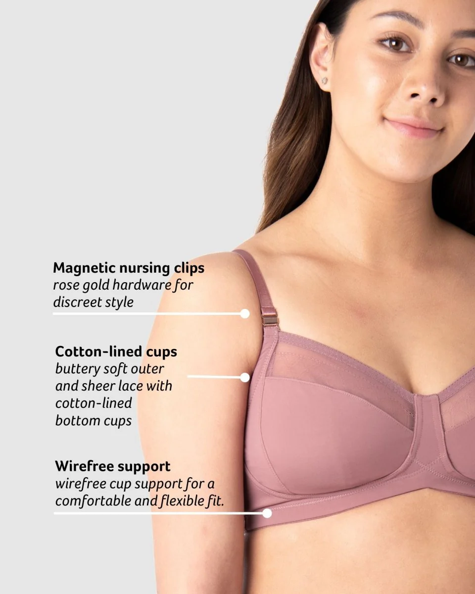 Lunar Eclipse Nursing Bra - Antique Rose - Image 5