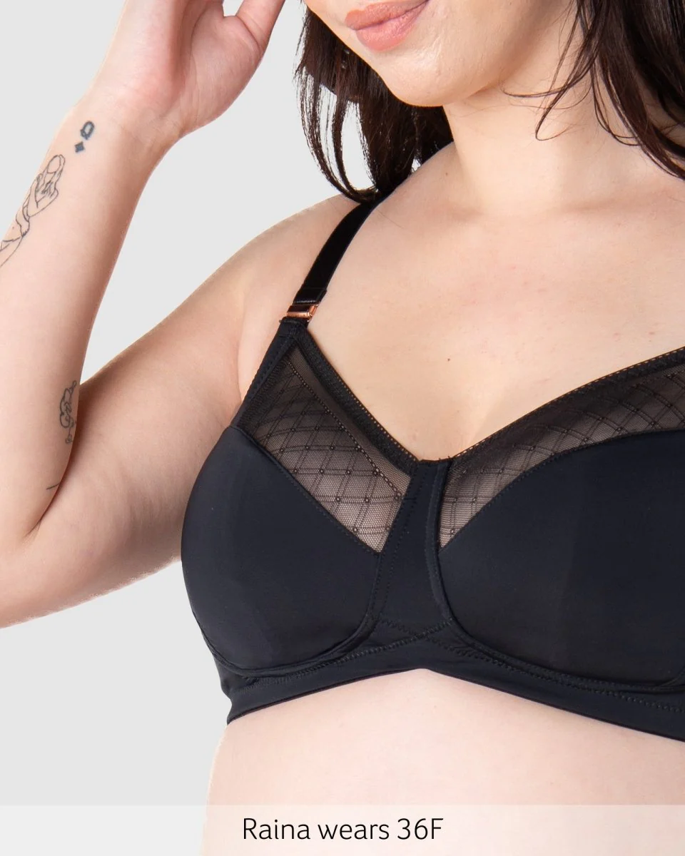 Lunar Eclipse Full Cup Nursing Bra - Black - Image 4