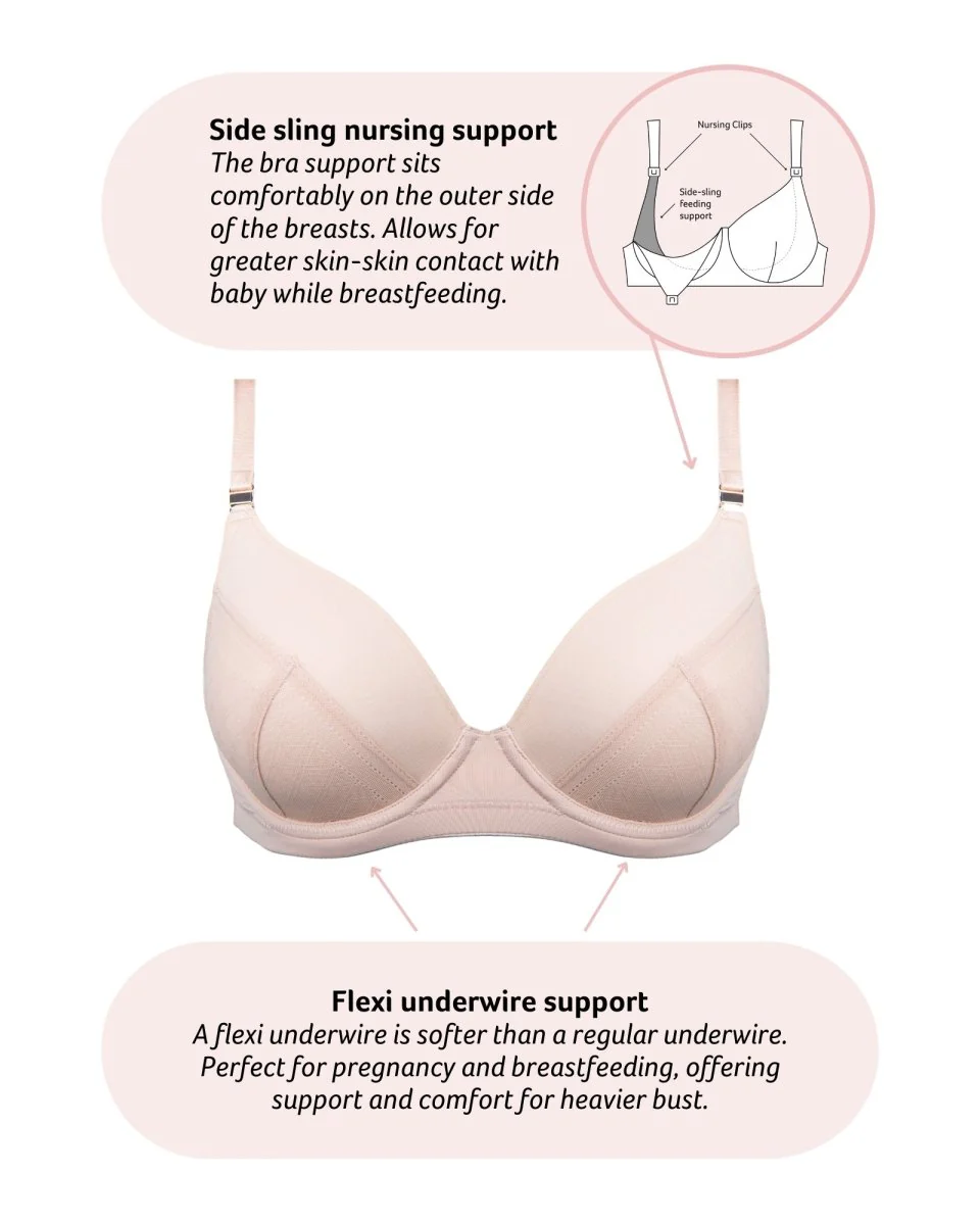Lunar Eclipse T-Shirt Nursing Bra - Cashmere - Image 6