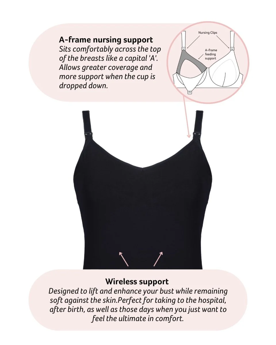 My Necessity FlexFit Nursing Camisole - Black - Image 4