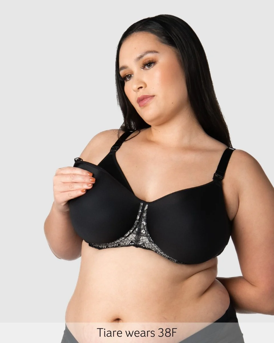 Obsession T-Shirt Nursing Bra - Black - Image 3