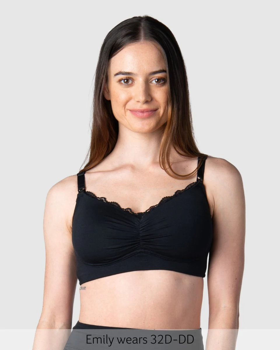 Serenity Bamboo Nursing Bra - Black - Image 3
