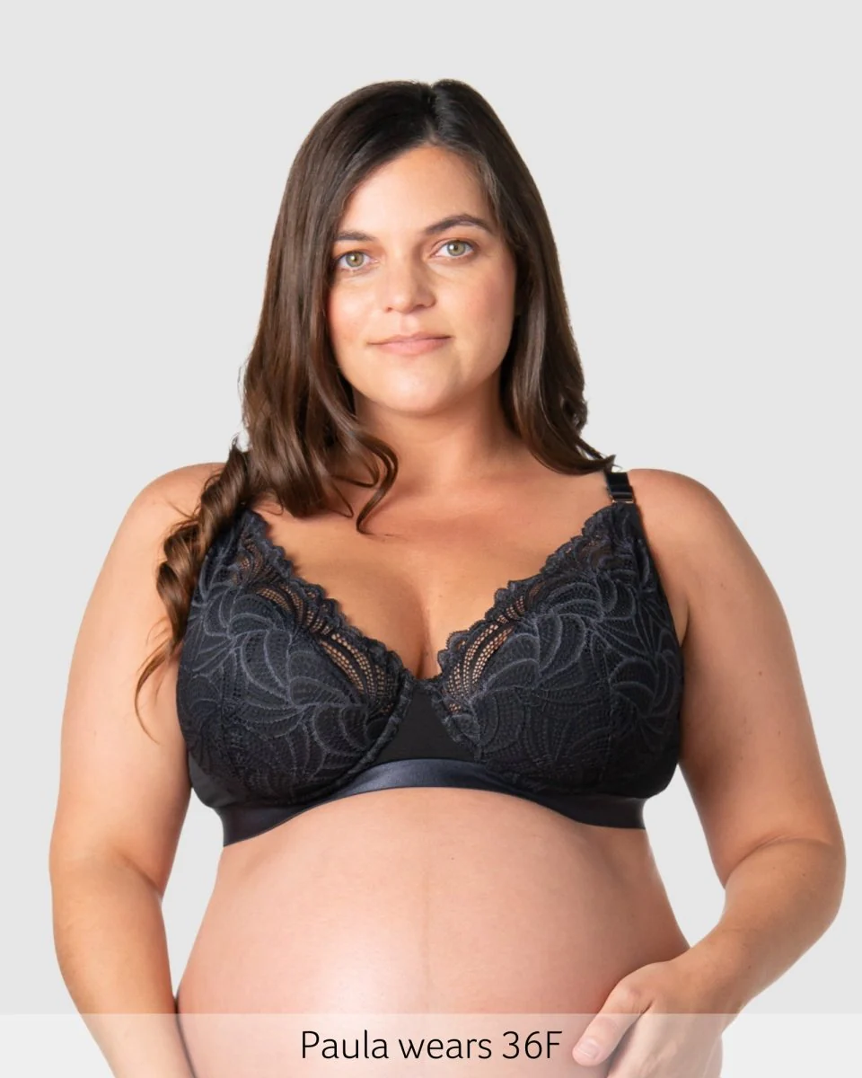 Warrior Low Plunge Nursing Bra - Black - Image 7
