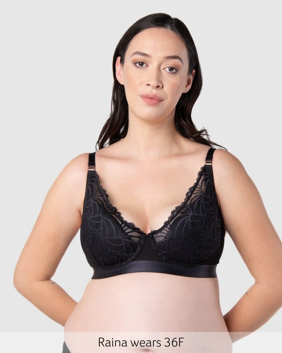 Warrior Low Plunge Nursing Bra - Black - Image 8